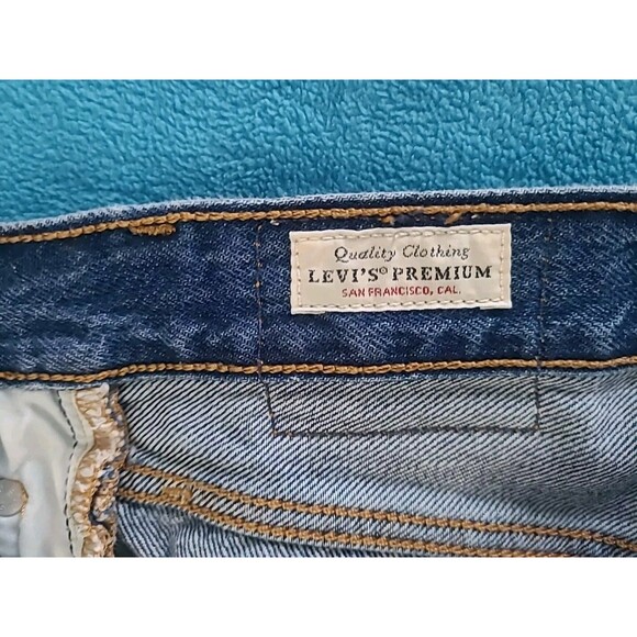 Levis Premium Womens 501 S Skinny Button Fly Jeans Distressed Big E Modern 28x30 - Picture 10 of 16